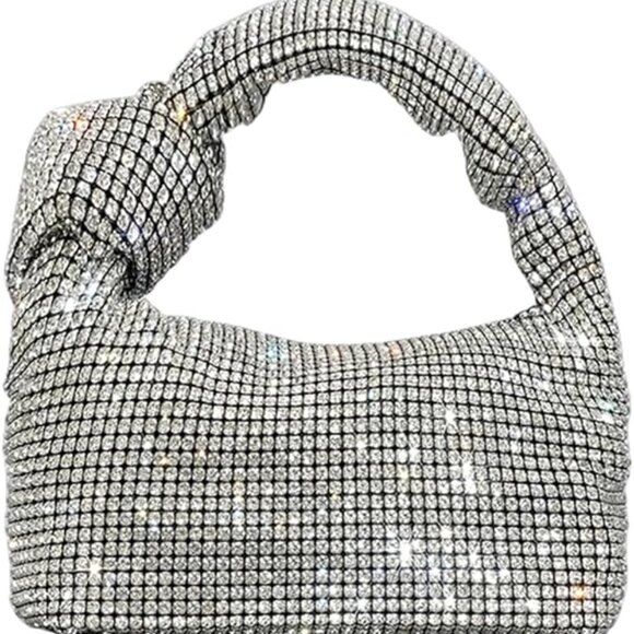 Sparkling Bling Things Handbags - NEW Sparkling Bling Swarovski Crystal Rhinestone Knot Bag Purse +FREE Gift